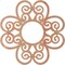 Ekena Millwork Cohen Wood Fretwork Pierced Ceiling Medallion, Cherry, 28"OD x 9 5/8"ID x 3/8"T CMWP28X28X0375COCH - alternate 3